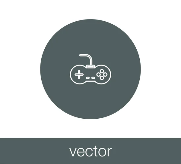 Joystick icône plate — Image vectorielle