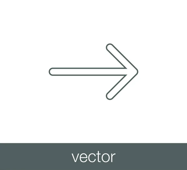 Icono flecha derecha . — Vector de stock