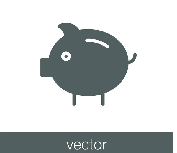 Pig bank icon — Stock Vector