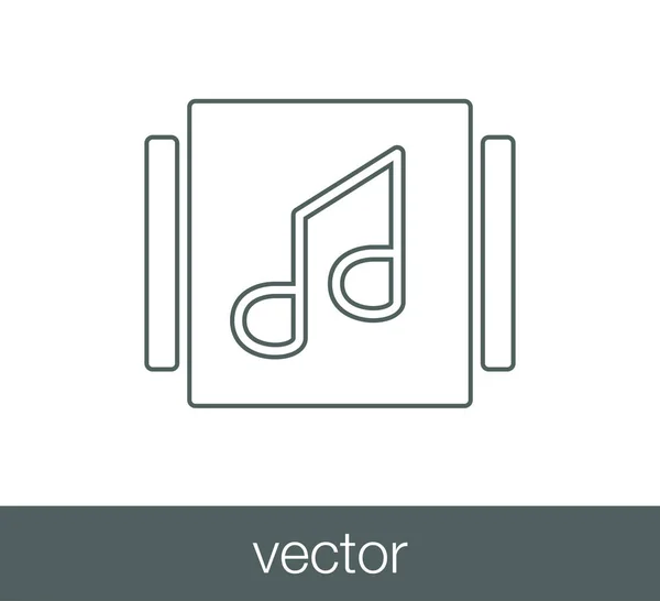 Icono de nota musical. — Vector de stock