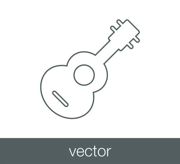 Icono plano de guitarra — Vector de stock