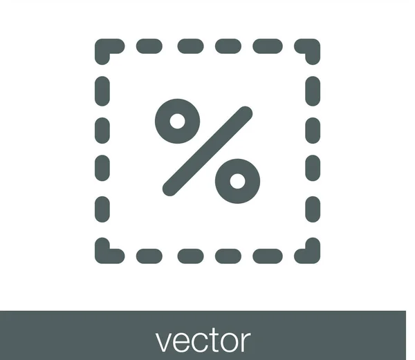 Por ciento icono web — Vector de stock