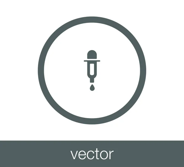 Cuentagotas icono plano — Vector de stock