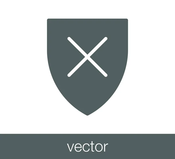 Denegar signo icono . — Vector de stock