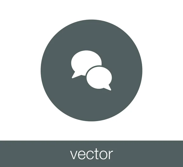 Chat-pictogram. Pictogram van de commentaar — Stockvector