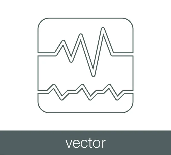 Herzschlag-Ikone. — Stockvektor