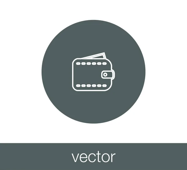 Plånbok flat ikonen. — Stock vektor