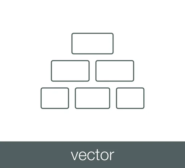 Τούβλο τοίχων εικονίδιο — Διανυσματικό Αρχείο