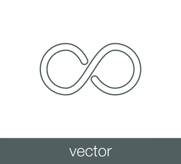 Icono de símbolo infinito . — Vector de stock