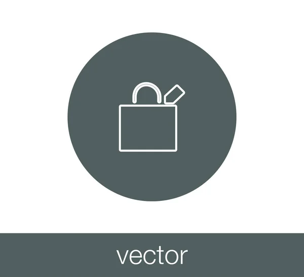 Ícone saco de compras — Vetor de Stock