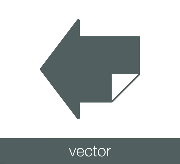 Balra nyíl ikon. — Stock Vector