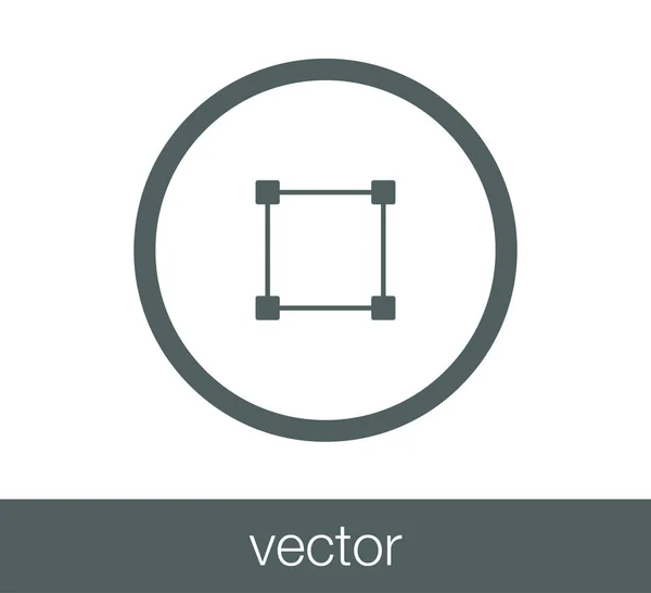 Ícone de área selecionada — Vetor de Stock