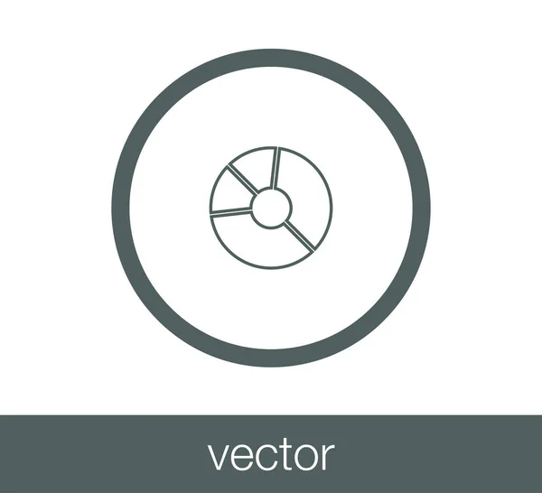 CD-Flach-Symbol — Stockvektor