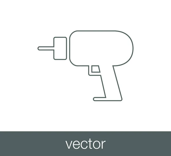Icône de perceuse électrique — Image vectorielle