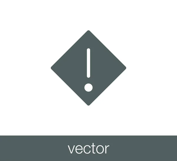 Signo de atención icono — Vector de stock