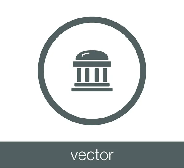 Icono de universidad o banco . — Vector de stock