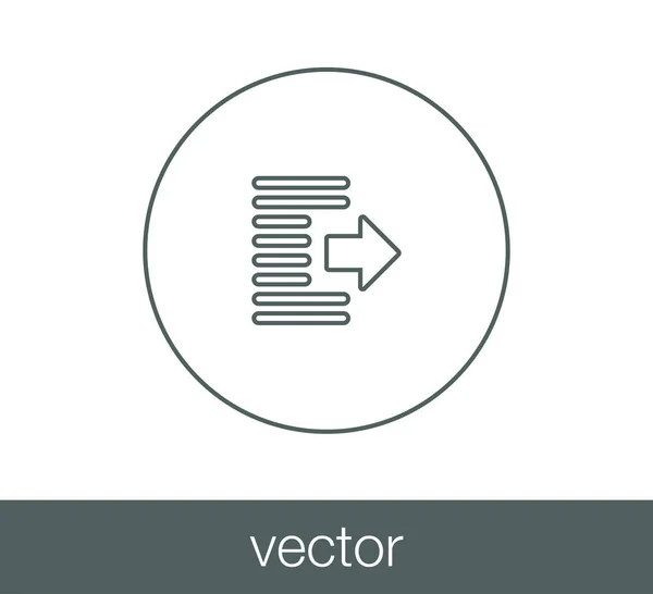 Aumentar ícone de Indent . — Vetor de Stock