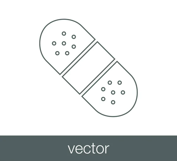 Ícone de gesso plana . — Vetor de Stock