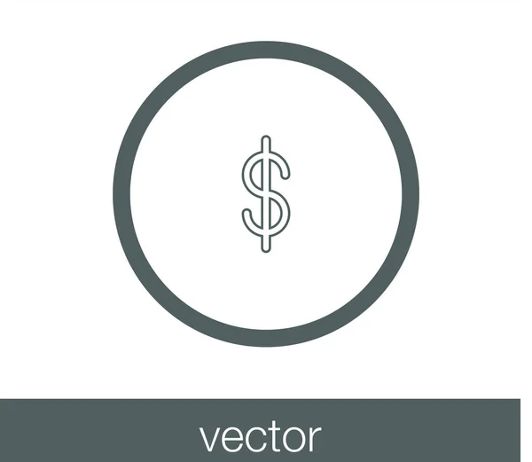 Geldzeichen-Ikone — Stockvektor