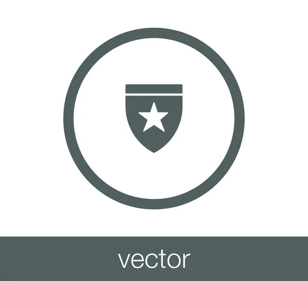 Estrella plana icono — Vector de stock