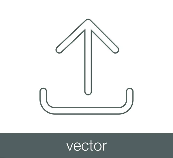 Carregar ícone com seta para cima — Vetor de Stock