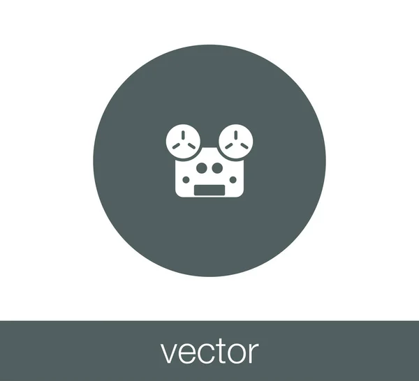 Icono de casete de audio — Vector de stock