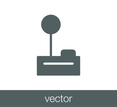 Oyun çubuğu düz simgesi