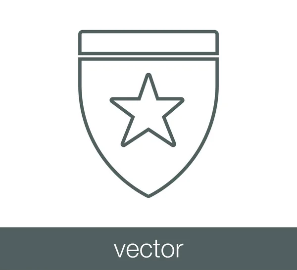 Star-Flach-Ikone — Stockvektor