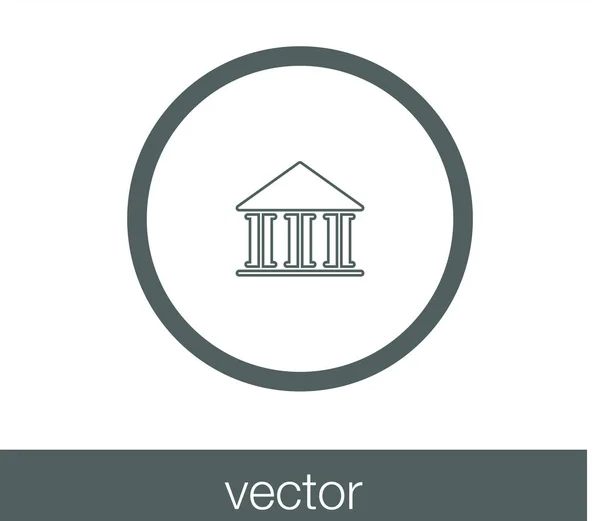 Icono de universidad o banco . — Vector de stock