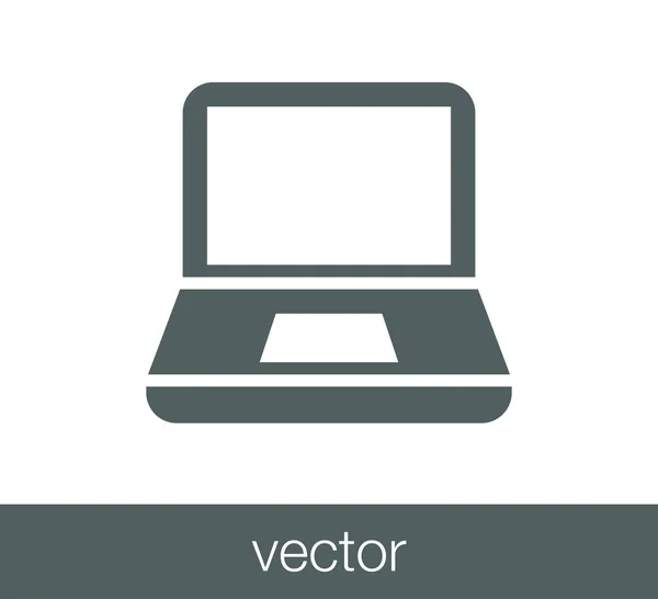 Ícone laptop moderno — Vetor de Stock