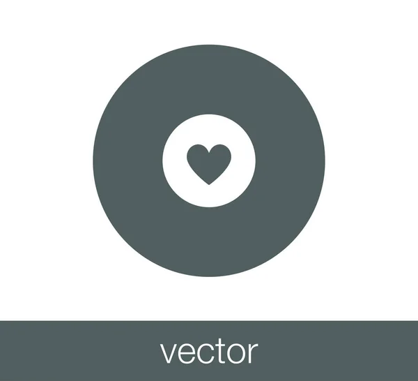 Szív-web ikon — Stock Vector