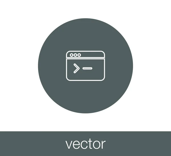 Symbole für das Codefenster — Stockvektor