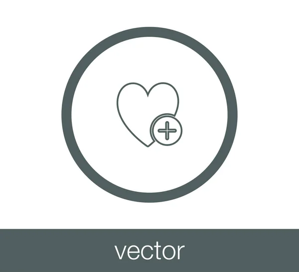 Ícone web coração — Vetor de Stock