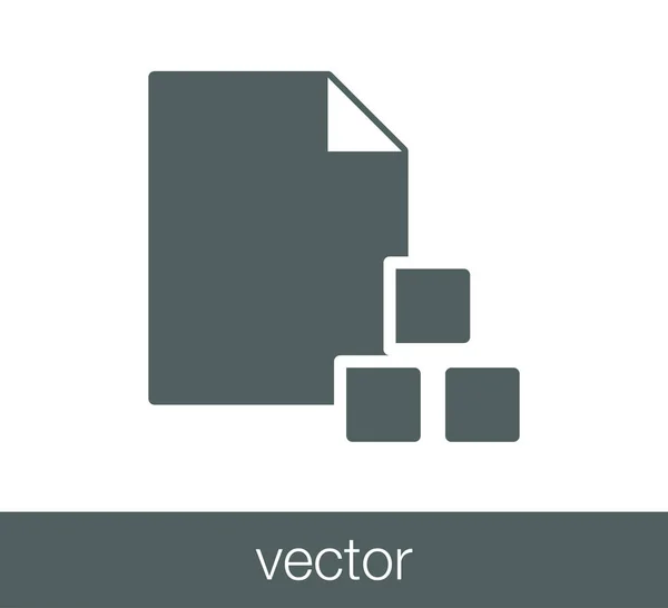 Icono de documento simple . — Vector de stock