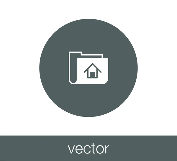 Icono de carpeta simple — Vector de stock