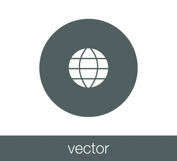 Icône web Globe . — Image vectorielle