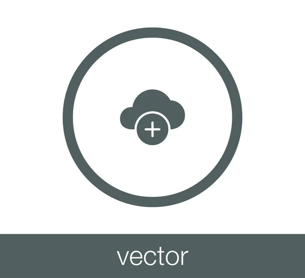 Aggiungi all'icona cloud . — Vettoriale Stock