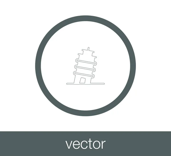 Icono torre Pisa . — Vector de stock