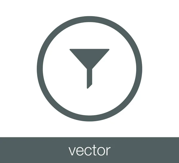 Trichterflachsymbol — Stockvektor