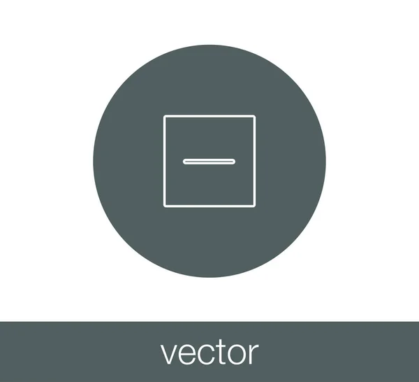 Ícone menos plana . —  Vetores de Stock