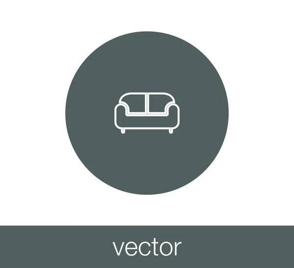 Ilustración de icono de sofá . — Vector de stock