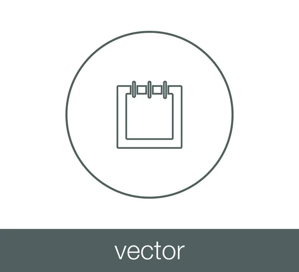 Notebook lapos ikon — Stock Vector