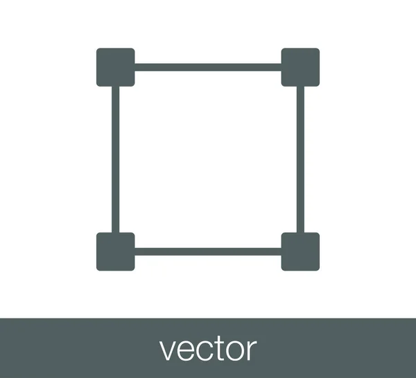 Kijelölt terület ikonja — Stock Vector
