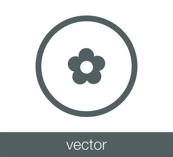 Icono web flor . — Vector de stock