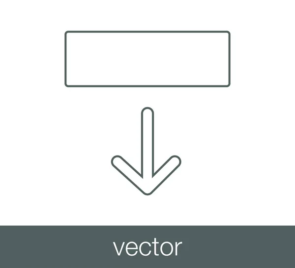 Icono de descarga con flecha hacia abajo — Vector de stock