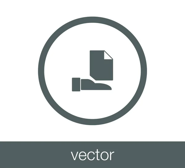 Icono de documento simple . — Vector de stock