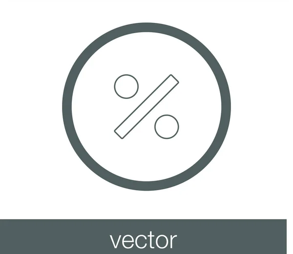 Por ciento icono web — Vector de stock