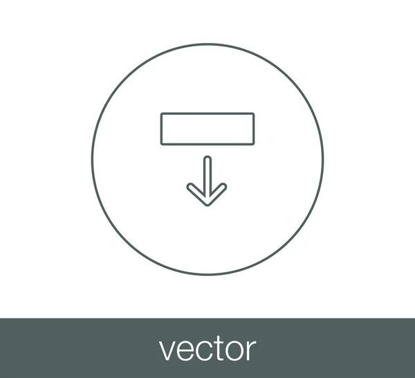 Icono de descarga con flecha hacia abajo — Vector de stock