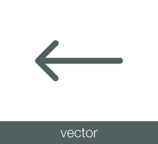 Icono flecha izquierda . — Vector de stock