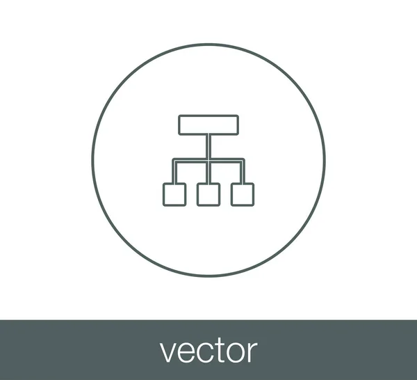 Ilustração ícone de rede . — Vetor de Stock